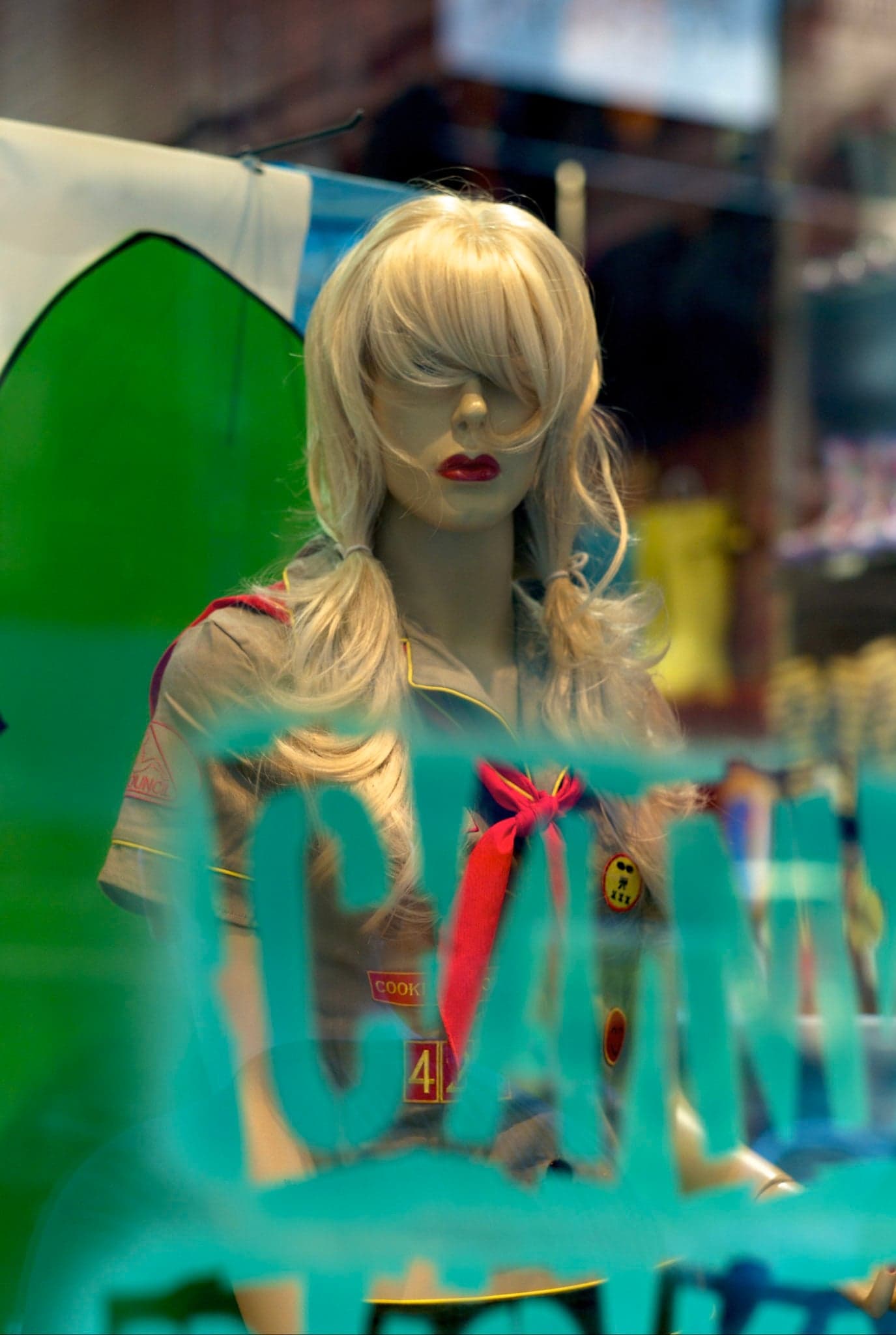 Behind the glass