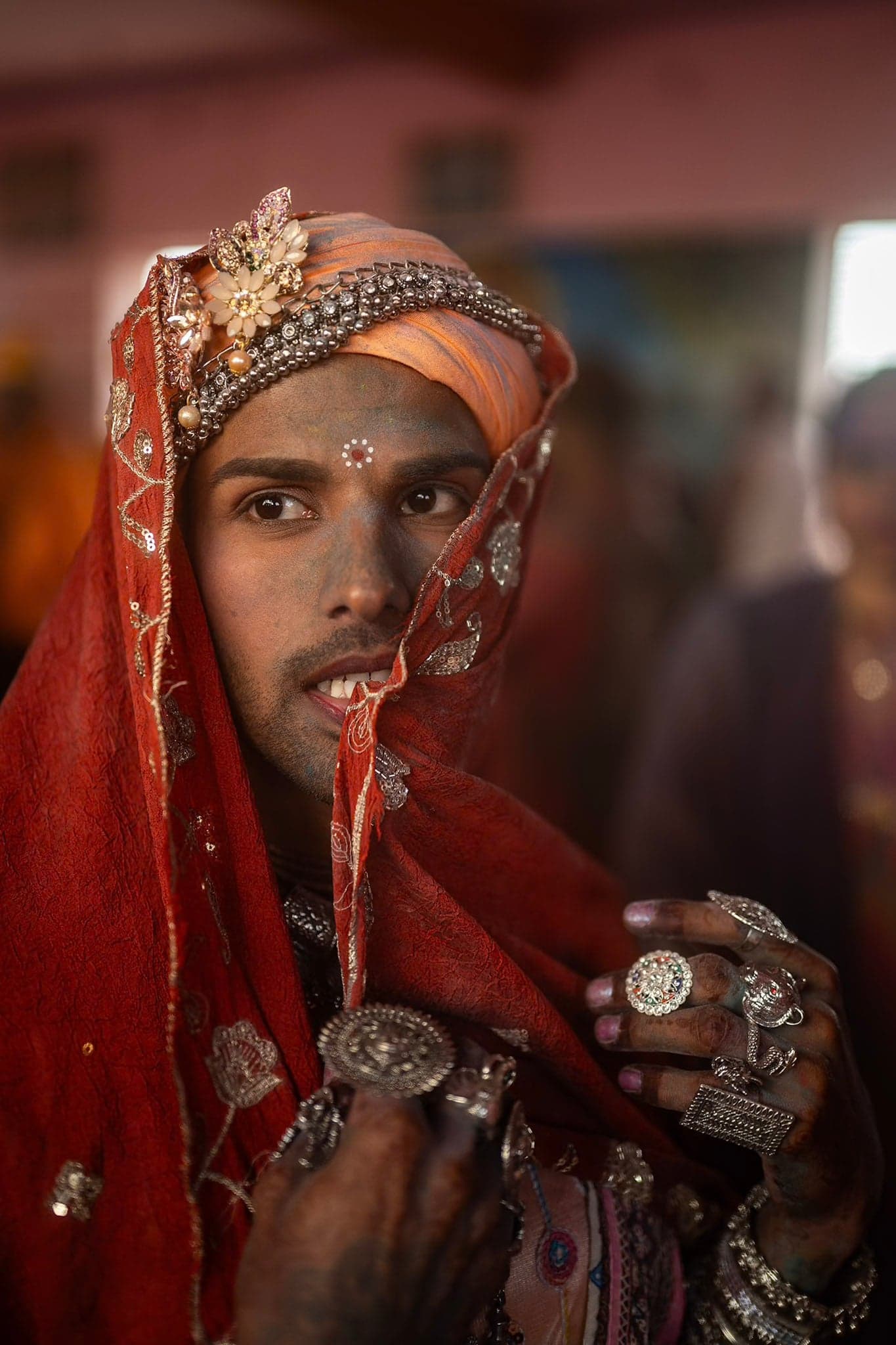 Parure de Holi, Nandgaon, India